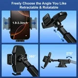 Car Phone Holder, Air Vent Phone Car Holder, Universal Phone Holder for Dashboard and Windshield, Car Mount for Cars, Trucks, SUVs