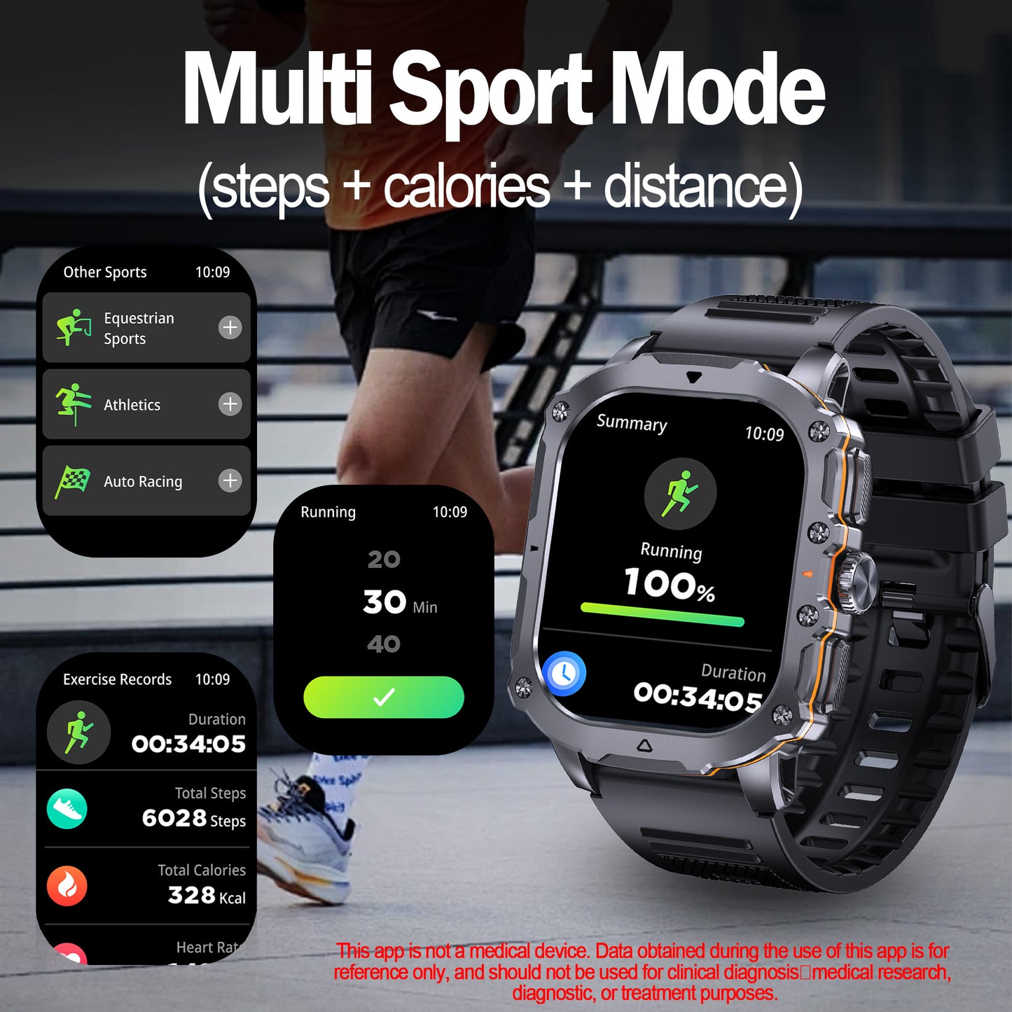Smartwatch for Men(Answer/Make Calls), AMOLED HD Touch Screen Smart Watch With Voice Assistant/Message Reminder/Pedometer/Weather Forcest/Sport Modes, Fashion Outdoor Fitness Watch With Adjustable Band, Compatible For Android/Iphone, A Special Gifts