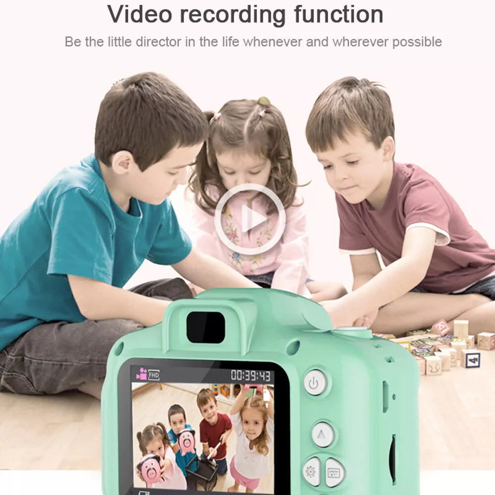 Upgrade Kids Selfie Camera, Christmas Birthday Gifts for Boys Age 3-9, HD Digital Video Cameras for Toddler, Portable Toy for 3 4 5 6 7 8 Year Old Boy with 32GB SD Card