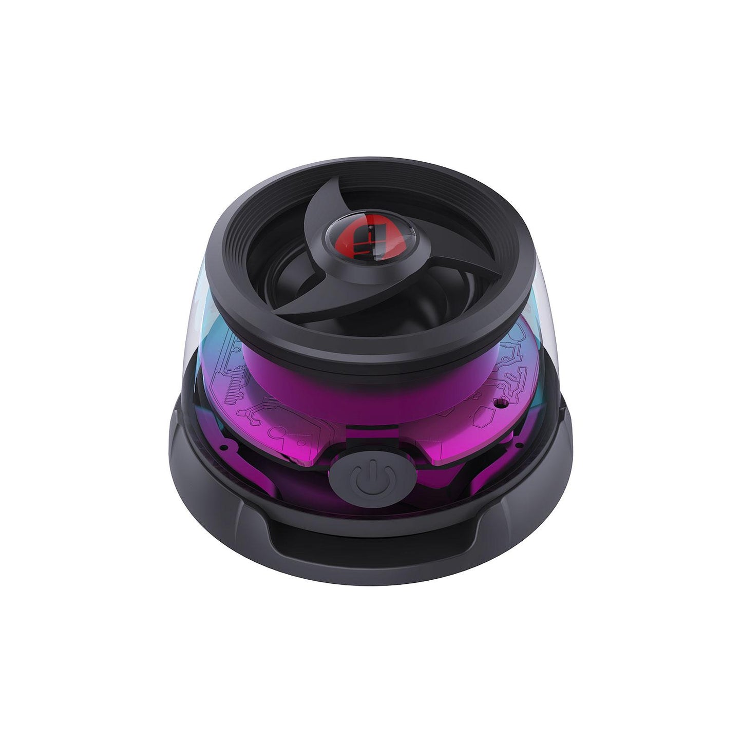 Magnetic Cyber Bluetooth Speaker Compact & Portable RGB Lights HiFi Sound with Deep Bass 6 Hours Playtime TWS Pairing Perfect for Outdoor & Home