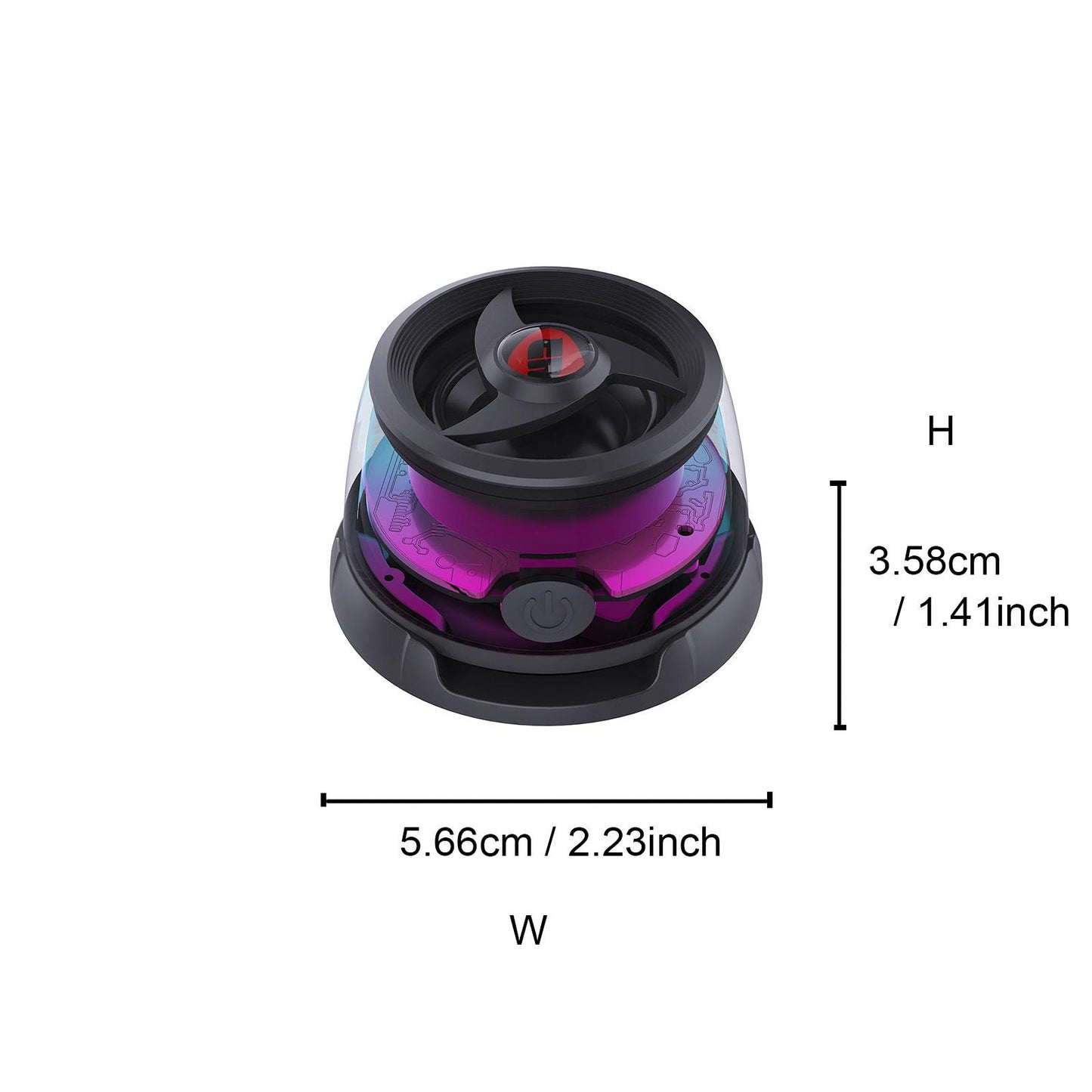 Magnetic Cyber Bluetooth Speaker Compact & Portable RGB Lights HiFi Sound with Deep Bass 6 Hours Playtime TWS Pairing Perfect for Outdoor & Home