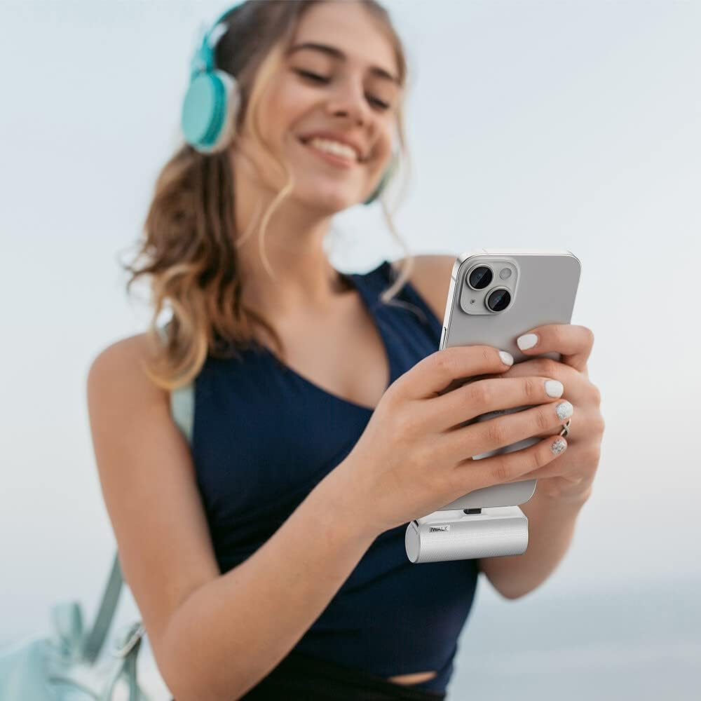 iWALK 3350mAh Portable Compact Built in Connector Docking External Battery Pack Power Bank Charger compatible with iPhone 14/14 Pro/14 Pro Max/14 Plus/13/12/11 /XS/XR/X/8/7/6s/Plus and More