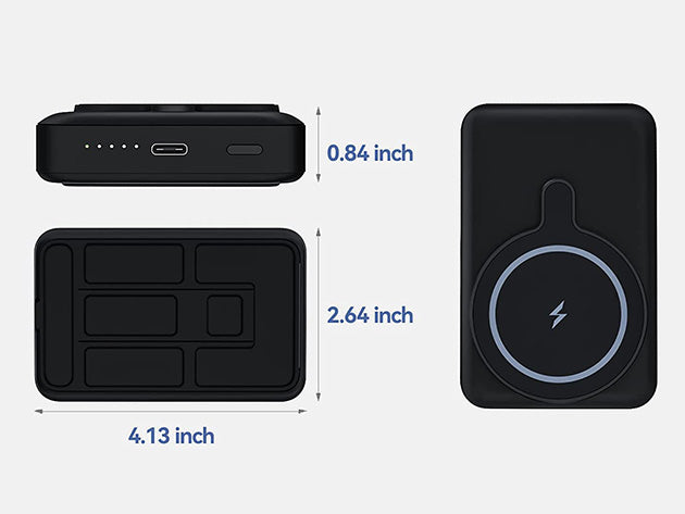 Portable Charger, Magnetic/Wireless Charger,5000mAh Power Bank for iPhone 12/13/14 Pro/Pro Max, Foldable Stand Mag-Safe Battery Pack