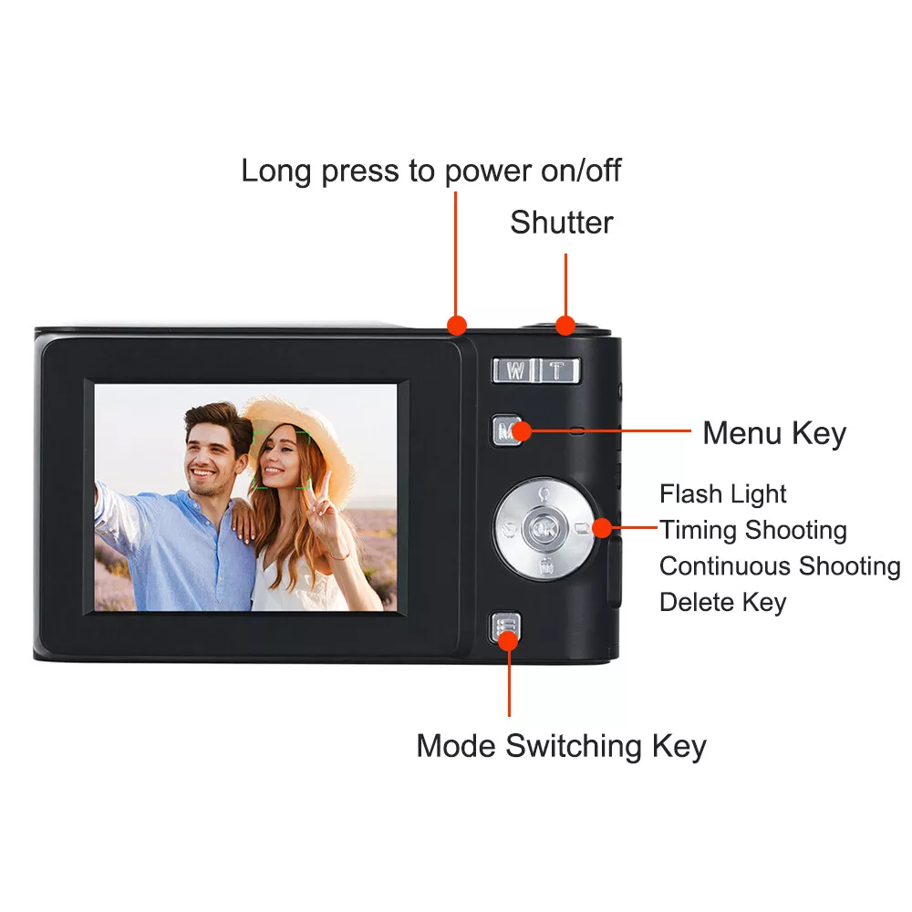 Upgrade Digital Camera, Autofocus 50MP FHD 1080P Camera With 16x Zoom Anti Shake, Compact Camera for Kid Student Children Teen Girl Boy, Kids Camera with 32GB SD Card