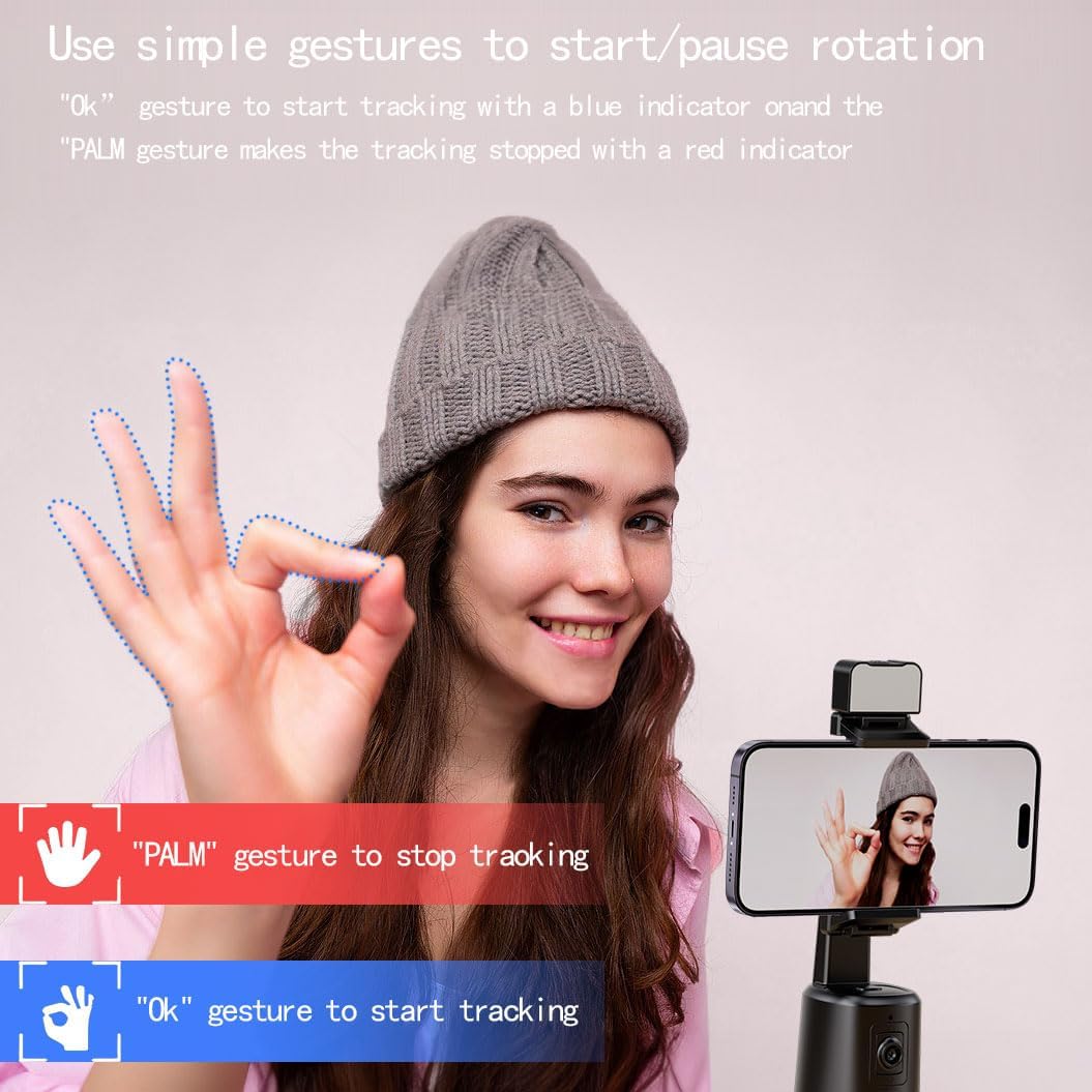 Phone Accessories Black automatic face tracking phone stand