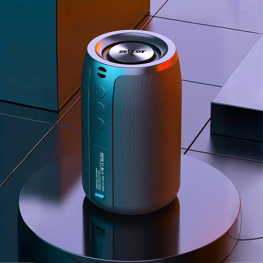 ZEALOT S32 Portable Bluetooth Speakers, Wireless Speaker，S32 Samll Outdoor Speaker, Waterproof IPX5, Stereo Pairing/USB/MIC/TF Card/AUX for iOS Andriod Gift for Men，Kids -Black