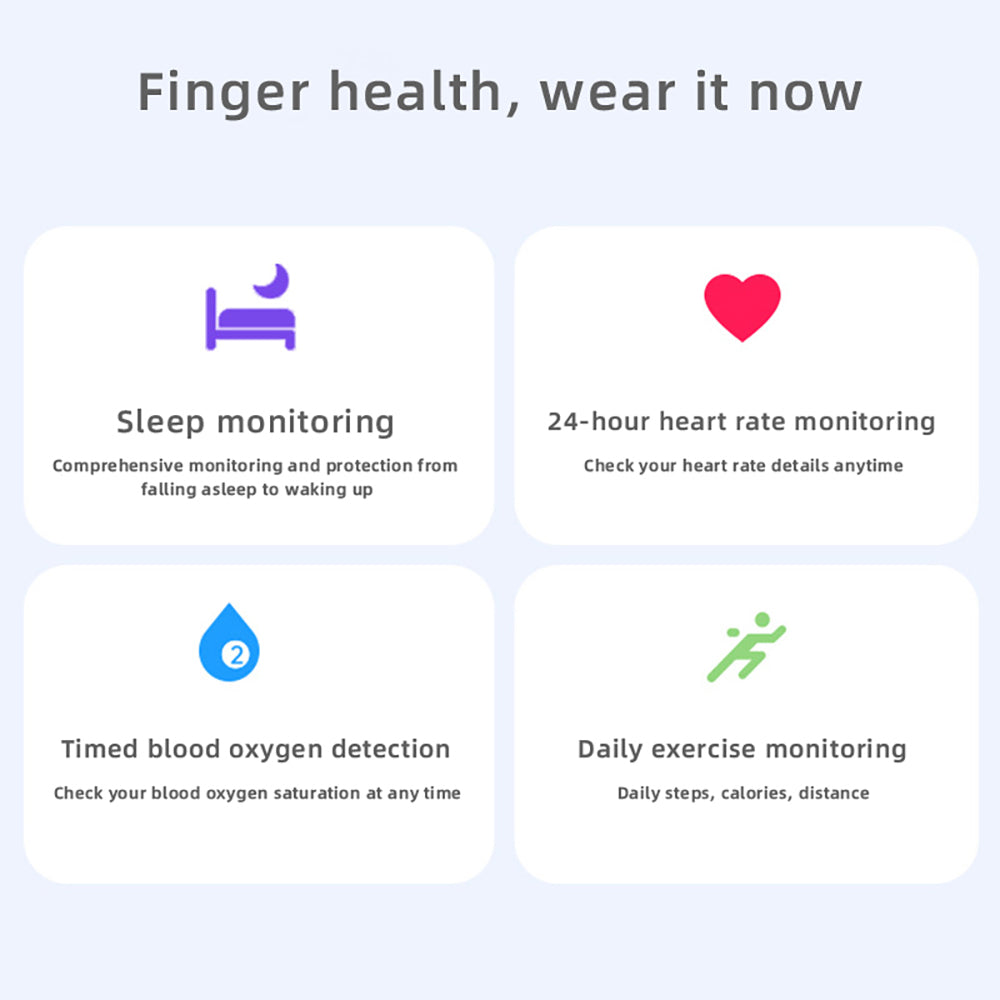 Smart Ring Health Tracker, Fitness Sleep Heart Rate Tracker with Multiple Sport Modes, Waterproof Fitness Tracker Ring for Women & Men,iOS, Android,Smart Ring for Christmas Gift,5-7 Days Battery Life