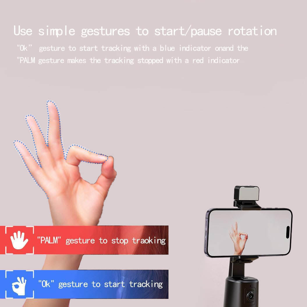 Phone Accessories Black automatic face tracking phone stand