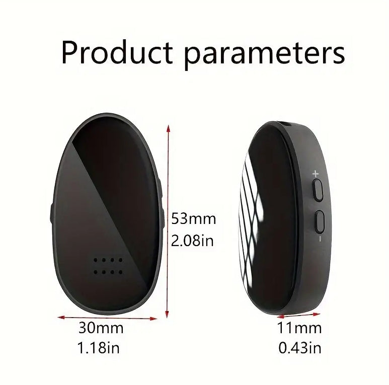 Magnetic Digital Voice Recorder with AI-Triple Noise Reduction,Portable Audio Recorder Compatible with Smart Cell Phone/PC Recording Device for Lectures,Meetings,Interviews,Black