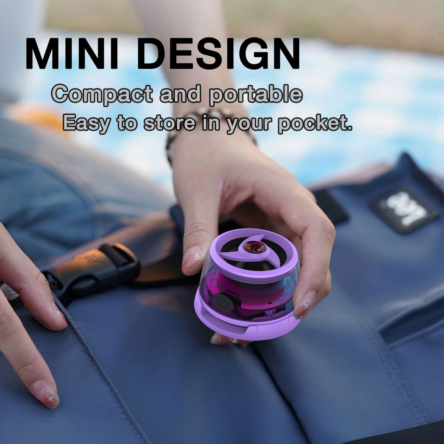 Magnetic Cyber Bluetooth Speaker Compact & Portable RGB Lights HiFi Sound with Deep Bass 6 Hours Playtime TWS Pairing Perfect for Outdoor & Home