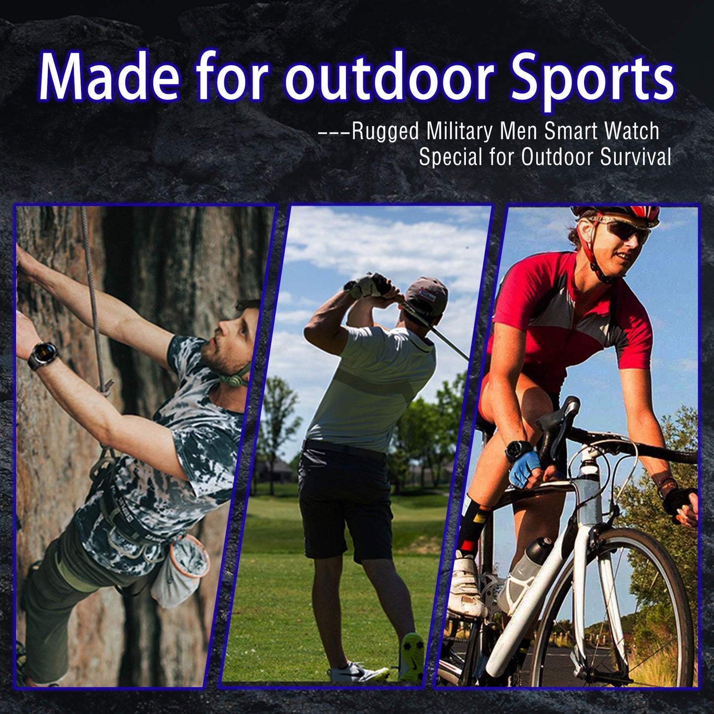 Smart Watch for Men,iP67 Waterproof Rugged Outdoor Smartwatch with Bluetooth Call 30 Day Battery Life Fitness Watch 1.39" HD Display,100+ Sports Modes Fitness Tracker for iOS Android Phone,45Black