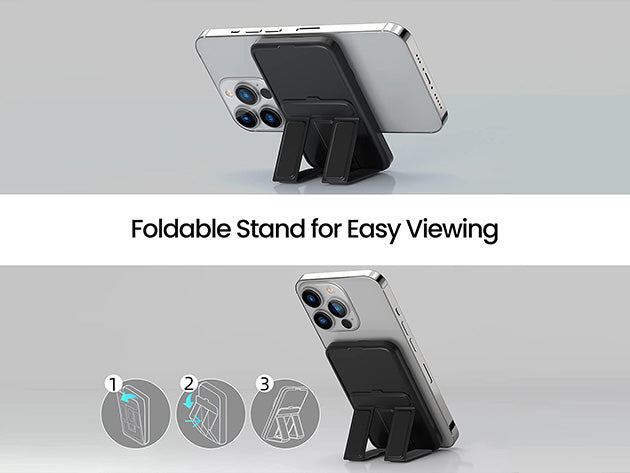 Portable Charger, Magnetic/Wireless Charger,5000mAh Power Bank for iPhone 12/13/14 Pro/Pro Max, Foldable Stand Mag-Safe Battery Pack