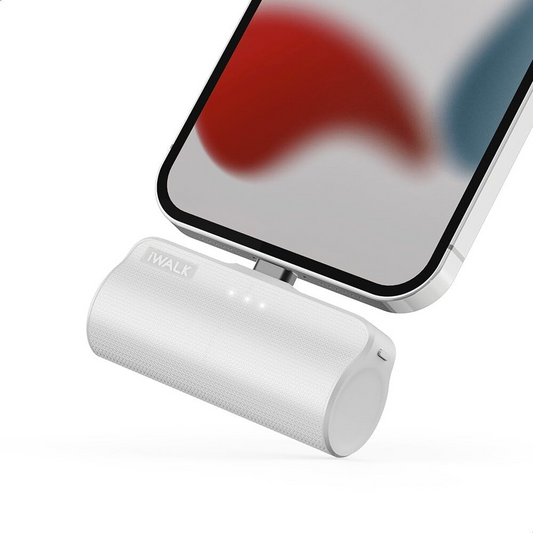 iWALK 3350mAh Portable Compact Built in Connector Docking External Battery Pack Power Bank Charger compatible with iPhone 14/14 Pro/14 Pro Max/14 Plus/13/12/11 /XS/XR/X/8/7/6s/Plus and More
