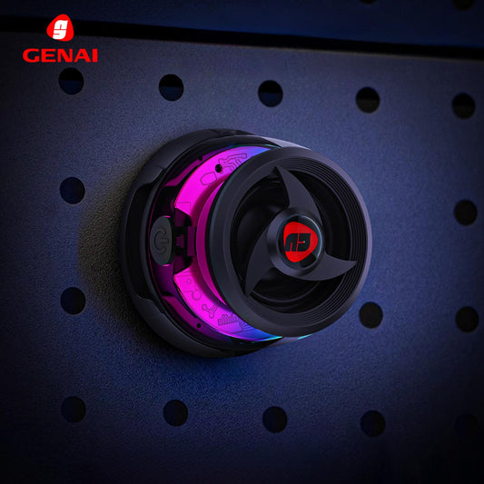 Magnetic Cyber Bluetooth Speaker Compact & Portable RGB Lights HiFi Sound with Deep Bass 6 Hours Playtime TWS Pairing Perfect for Outdoor & Home