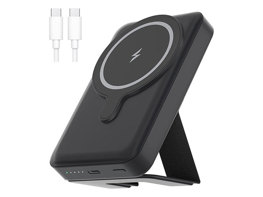 Portable Charger, Magnetic/Wireless Charger,5000mAh Power Bank for iPhone 12/13/14 Pro/Pro Max, Foldable Stand Mag-Safe Battery Pack