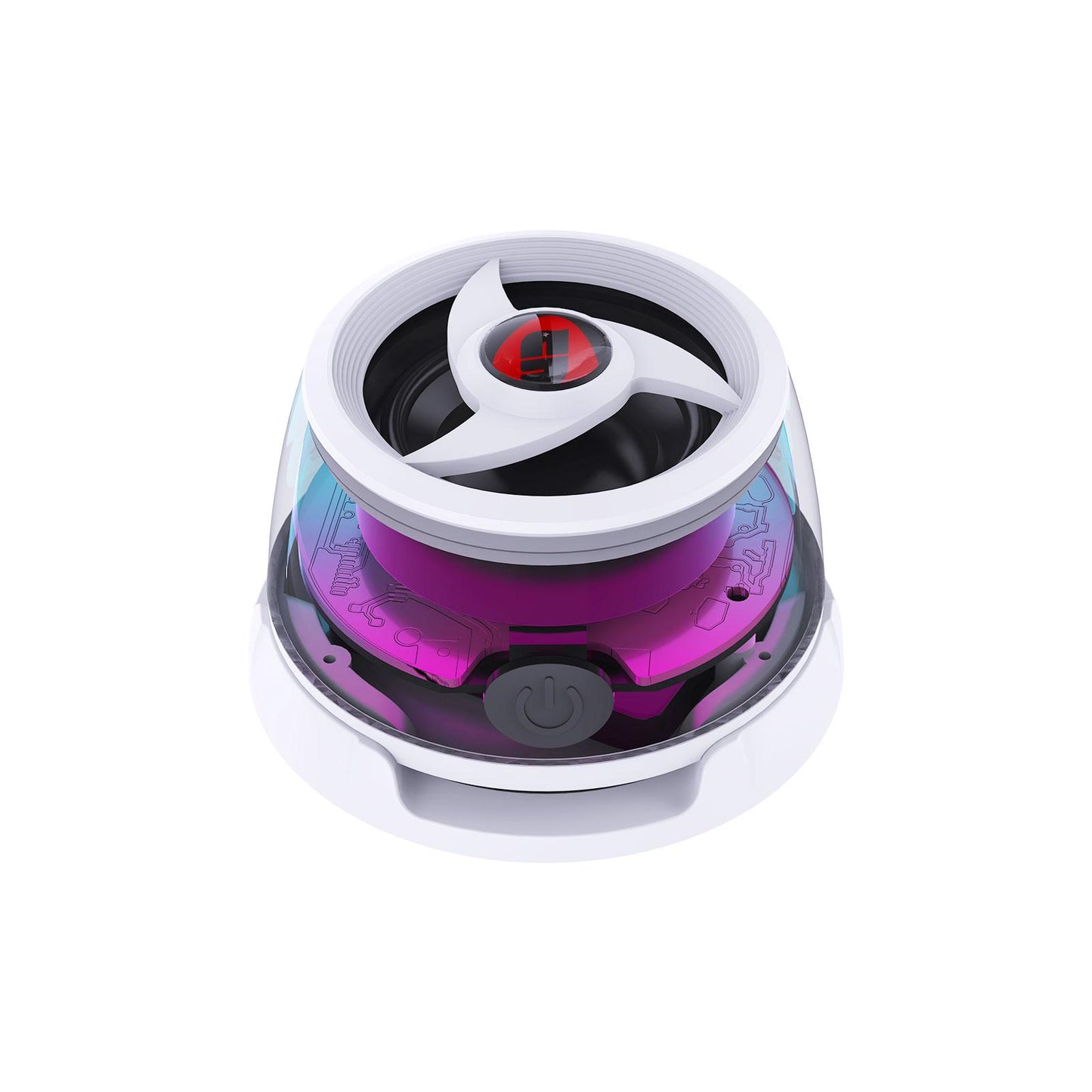 Magnetic Cyber Bluetooth Speaker Compact & Portable RGB Lights HiFi Sound with Deep Bass 6 Hours Playtime TWS Pairing Perfect for Outdoor & Home