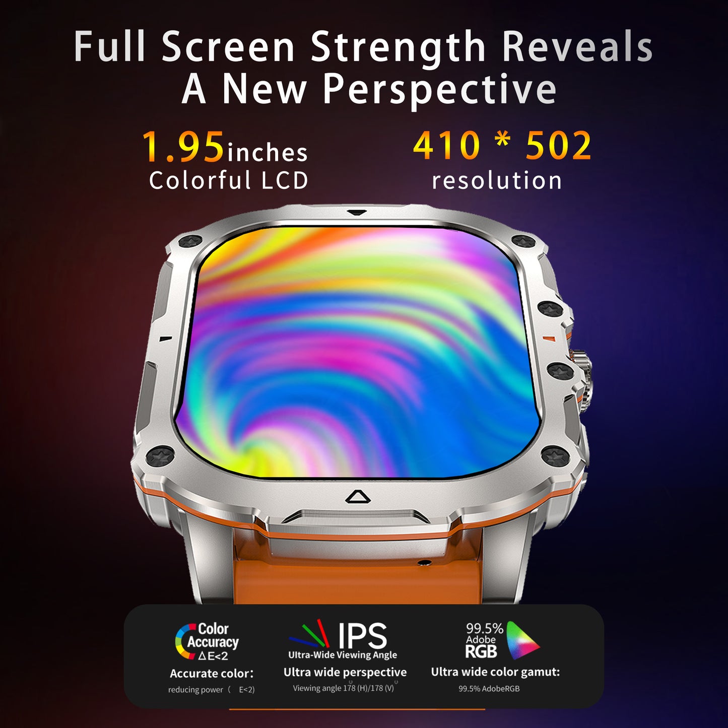 Smartwatch for Men(Answer/Make Calls), AMOLED HD Touch Screen Smart Watch With Voice Assistant/Message Reminder/Pedometer/Weather Forcest/Sport Modes, Fashion Outdoor Fitness Watch With Adjustable Band, Compatible For Android/Iphone, A Special Gifts