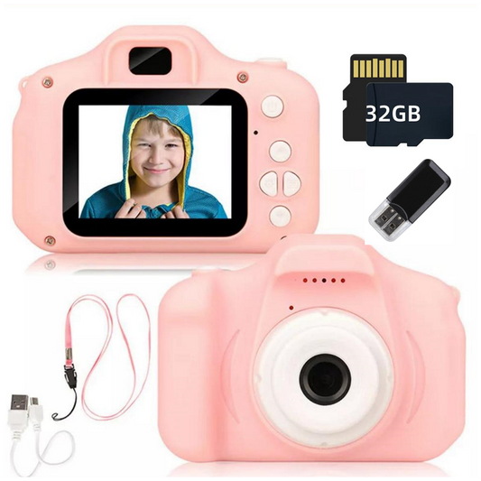 Upgrade Kids Selfie Camera, Christmas Birthday Gifts for Boys Age 3-9, HD Digital Video Cameras for Toddler, Portable Toy for 3 4 5 6 7 8 Year Old Boy with 32GB SD Card