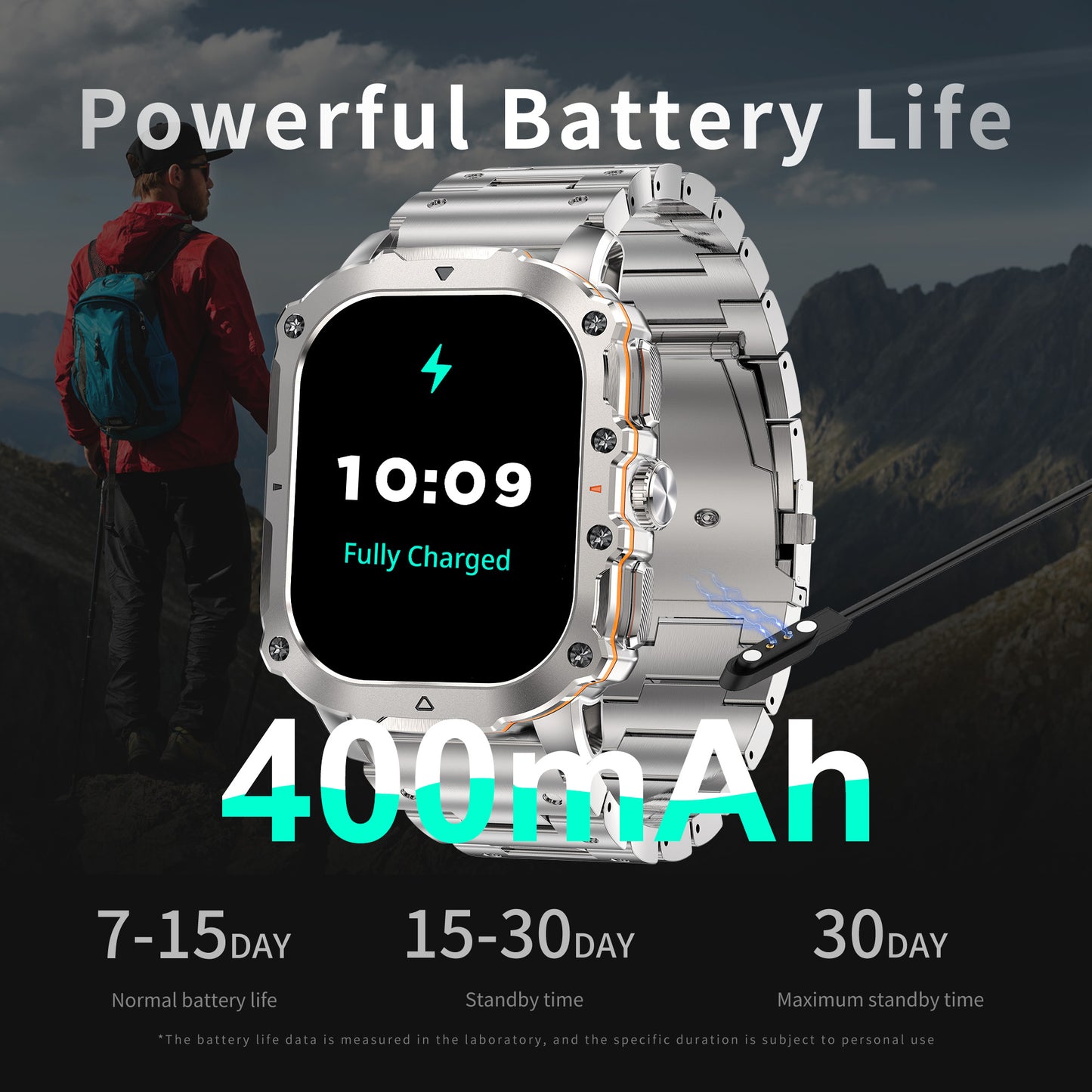 Smartwatch for Men(Answer/Make Calls), AMOLED HD Touch Screen Smart Watch With Voice Assistant/Message Reminder/Pedometer/Weather Forcest/Sport Modes, Fashion Outdoor Fitness Watch With Adjustable Band, Compatible For Android/Iphone, A Special Gifts